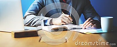 Businessman Working Strategy Business Concept Stock Photo