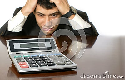 Businessman worried Stock Photo