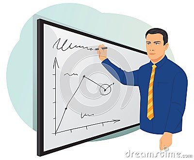 Businessman writing Stock Photo