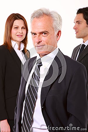 Businessmen and businesswoman Stock Photo