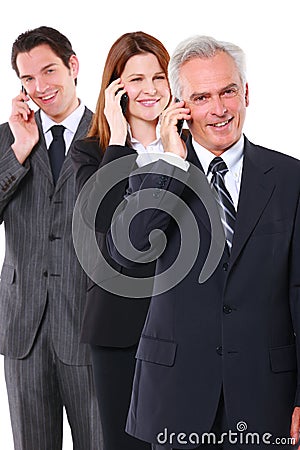 Businessmen and businesswoman Stock Photo