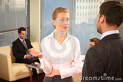 Businessmen and businesswoman Stock Photo