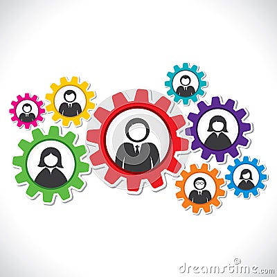 Businessmen in colorful gear Vector Illustration