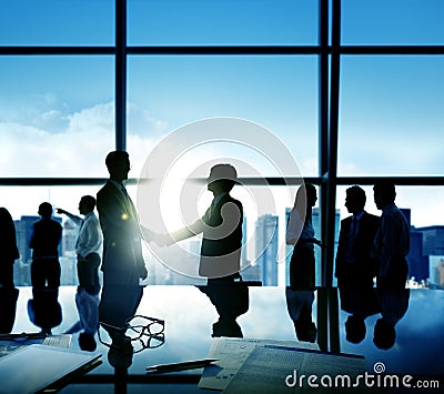 Businessmen Handshake Deal Business Commitment Concept Stock Photo