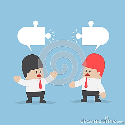 Businessmen have different opinion Vector Illustration