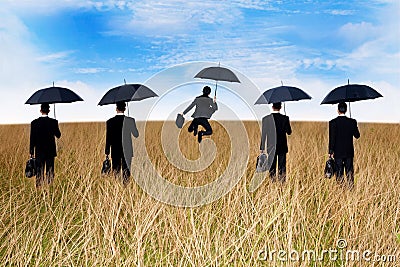 Businessmen insurance agent Stock Photo