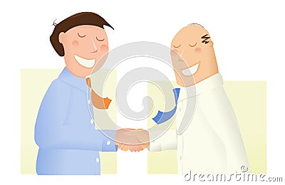 Businessmen Shaking Hands Vector Illustration