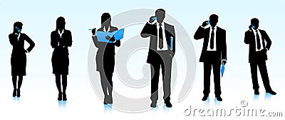 Businessmen silhouettes Vector Illustration