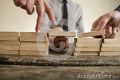 Businessmen solving problems Stock Photo