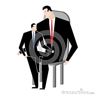 Businessmen and son. Business relatives. family office. Manager Vector Illustration