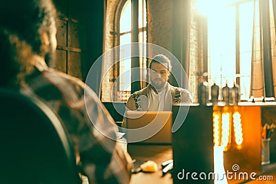 Businessmen working On Startup Project in Loft office Stock Photo