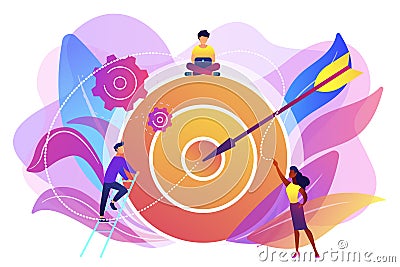 Goals and objectives concept vector illustration. Vector Illustration