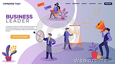 Businesspeople Characters at Workflow Process Vector Illustration