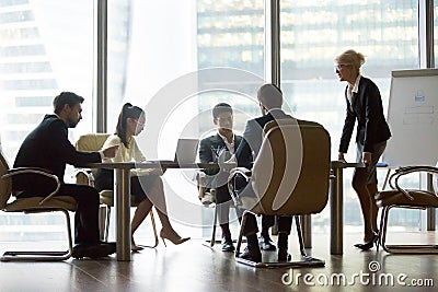 Businesspeople colleague and woman ceo team leader Stock Photo