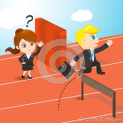 Businesspeople competing Vector Illustration