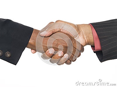 Businesspeople - handshake seal the deal Stock Photo
