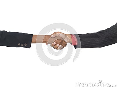 Businesspeople - handshake seal the deal Stock Photo