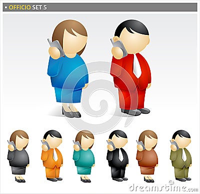 Businesspeople icon set Stock Photo