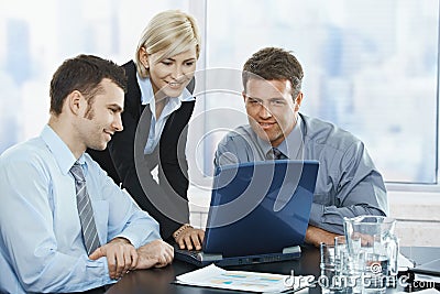 Businesspeople at meeting Stock Photo