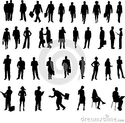 Businesspeople silhouettes Vector Illustration