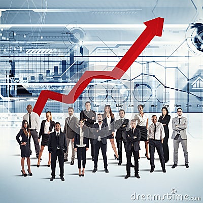 Businesspeople of successful company Stock Photo