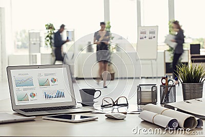Businesspeople walking in the office Stock Photo