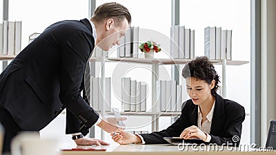 Businesspeople working on new project together Stock Photo