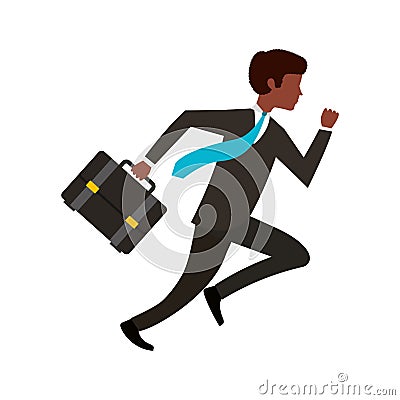 businessperson running avatar icon Cartoon Illustration