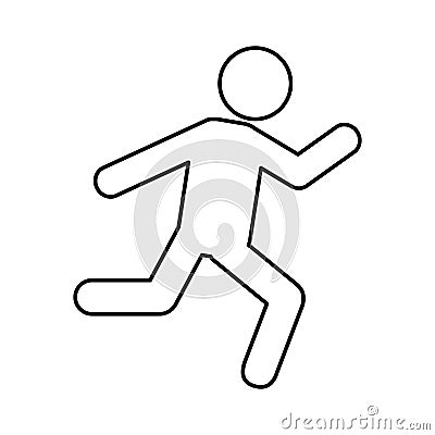 Businessperson running avatar icon Vector Illustration