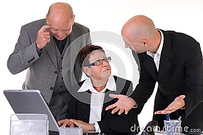 Businessteam in discussion Stock Photo