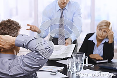 Businessteam working hard Stock Photo