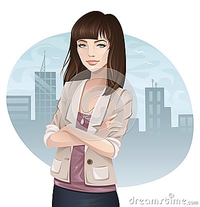 Businesswoman Vector Illustration