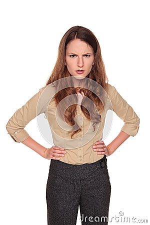 Businesswoman - angry frown Stock Photo