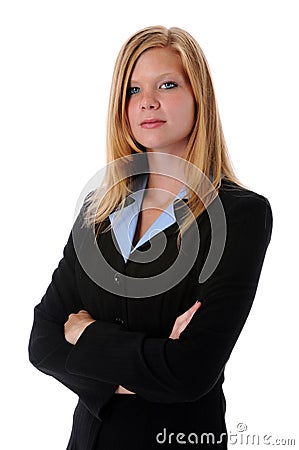 Businesswoman With Arms Crossed Stock Photo