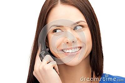 Businesswoman with cell phone Stock Photo