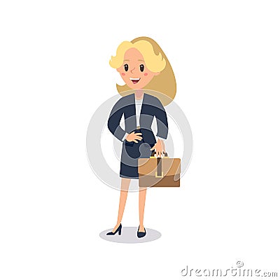 Businesswoman character. Animate character. Young lady personage constructor. Different woman postures. Vector set personage. Vector Illustration