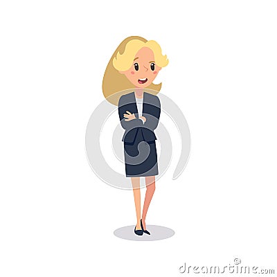 Businesswoman character. Animate character. Young lady personage constructor. Different woman postures. Vector set personage. Vector Illustration