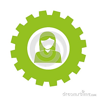 Businesswoman character avatar icon Vector Illustration