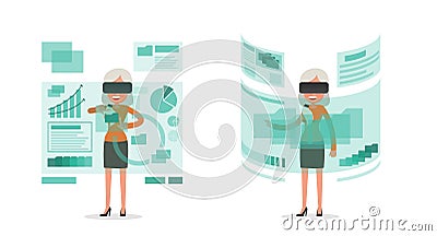 Businesswoman character vector design no5 Vector Illustration
