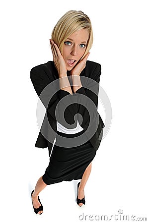Businesswoman expressing stress Stock Photo