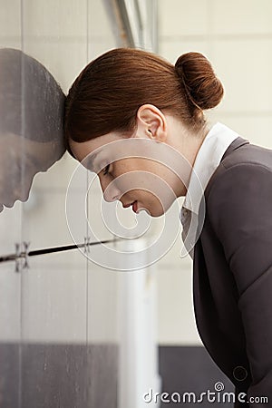 Businesswoman. Fatigue. Stock Photo