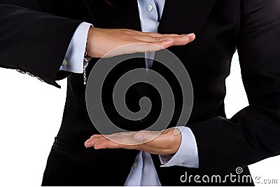 Businesswoman hand sign Stock Photo