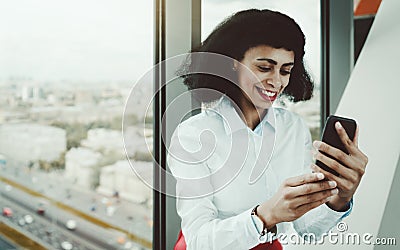 A businesswoman having a videocall Stock Photo