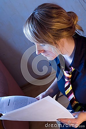 Businesswoman In Office Stock Photo