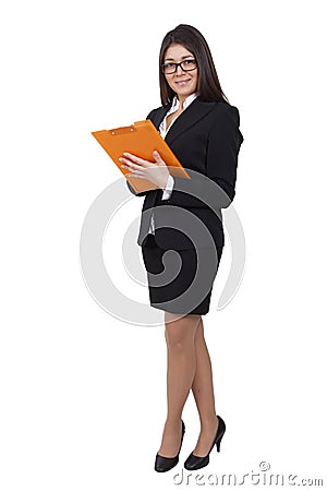 Businesswoman reading some documents Stock Photo