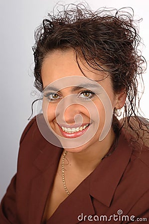 Businesswoman smiling. Stock Photo