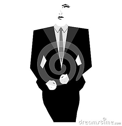 A Businesswoman, Strong and Stylish Vector Illustration