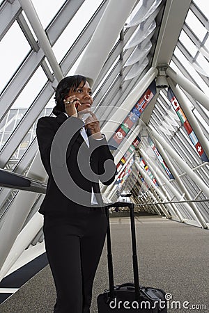 Businesswoman talking on her cellphone Stock Photo