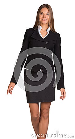 Businesswoman walks forward Stock Photo