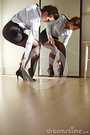 Businesswoman Wearing High Heels Royalty Free Stock Photos - Image